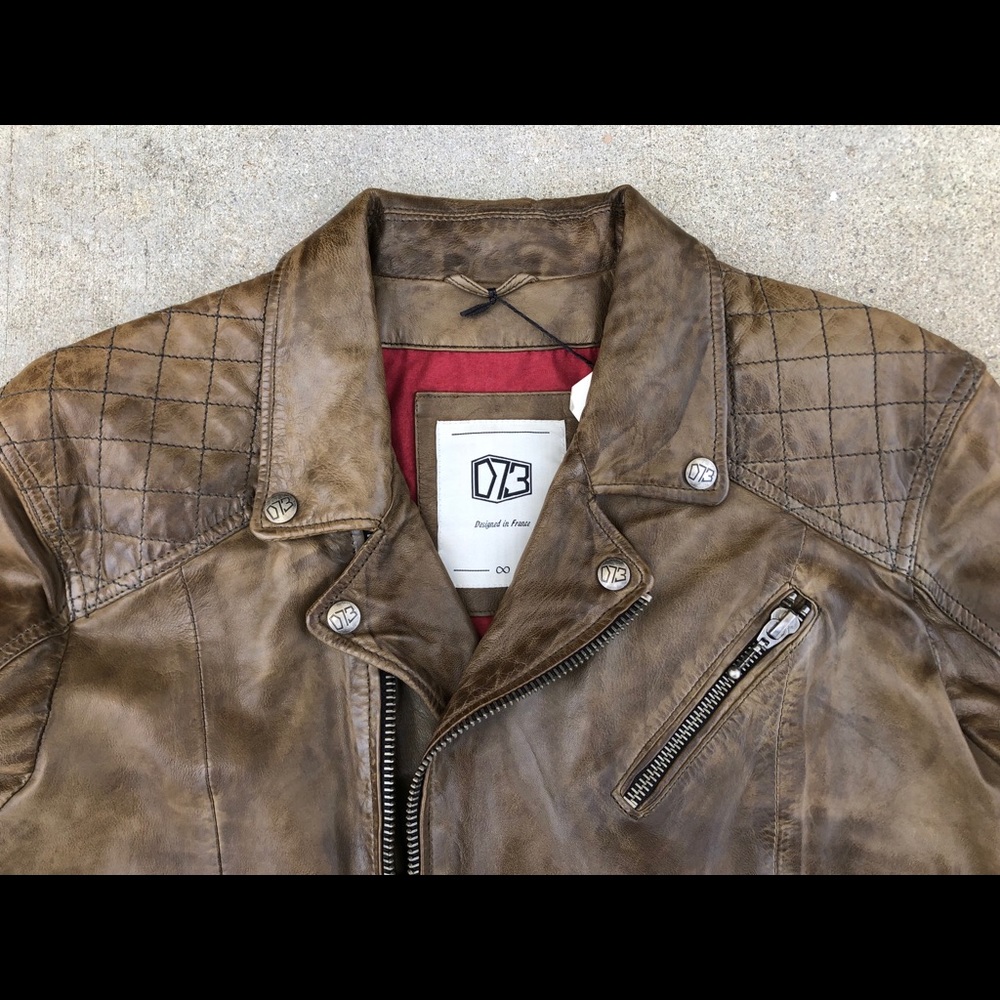 Leather Moto Jacket Caferacer Style
